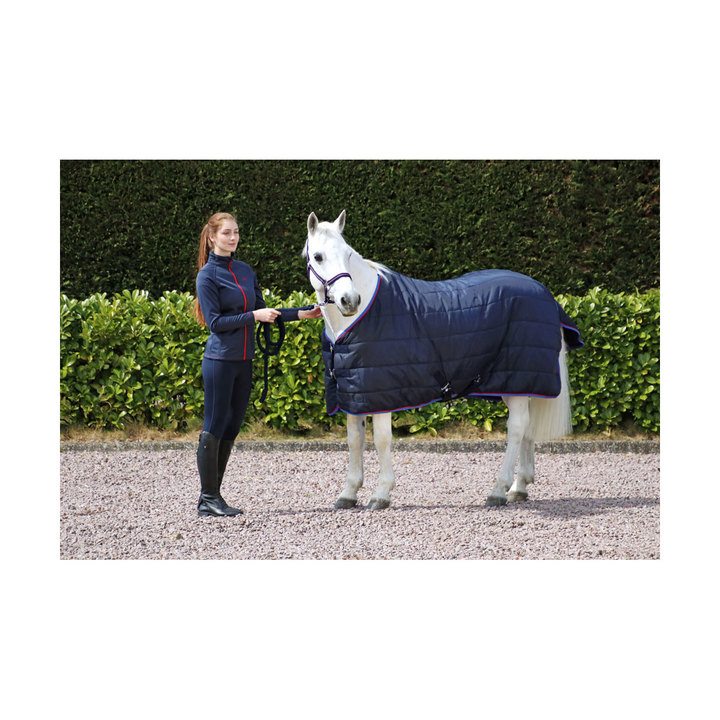Hy Signature 250g Navy, Red & Blue Stable Rug