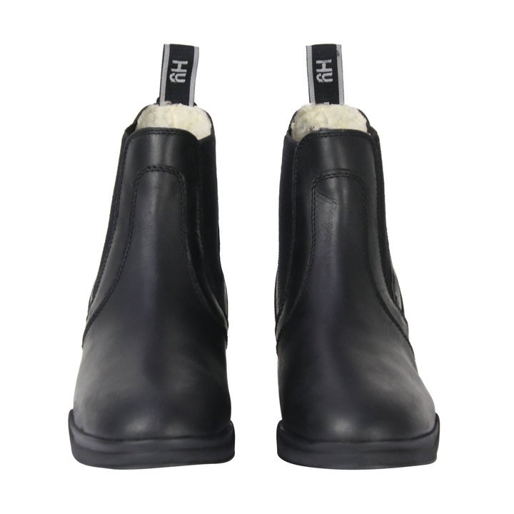 HyLAND Black Fleece Lined Wax Leather Jodhpur Boot
