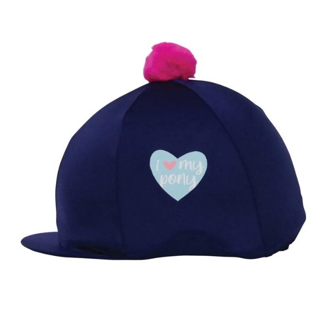 I Love My Pony Collection Navy & Pink Hat Cover by Little Rider