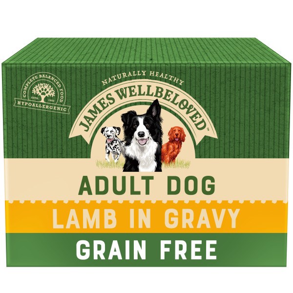 James Wellbeloved Adult Dog Food Grain Free Lamb in Gravy