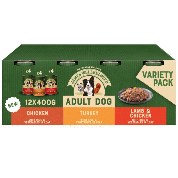 James Wellbeloved Adult Dog Food Variety Pack in Loaf