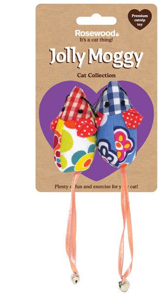 Jolly Moggy Patchwork Mice Duo Cat Toys