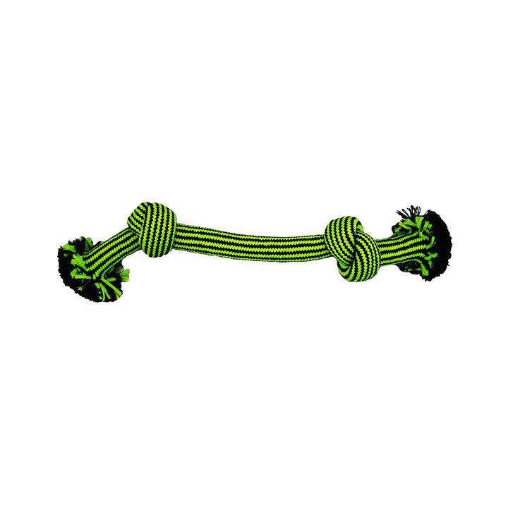 Jolly Pets Knot-n-Chew 2 Knot Rope Green/Black