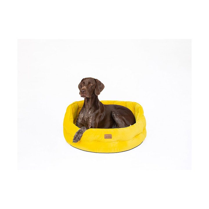 Joules Chesterfield Mustard Pet Bed
