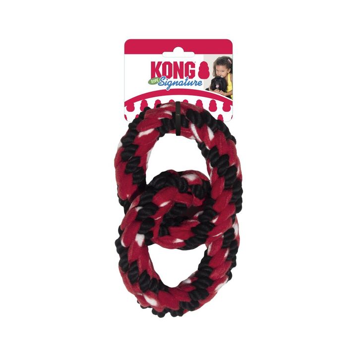 KONG Signature Rope Double Ring Tug for Dogs
