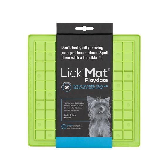 LickiMat Classic Playdate Treat Mat for Dogs Green