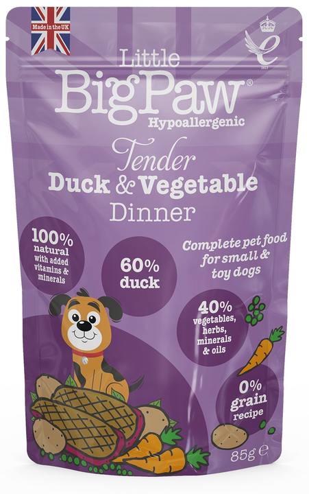 Little Big Paw Tender Duck & Vegetable Dinner Pouches for Dogs