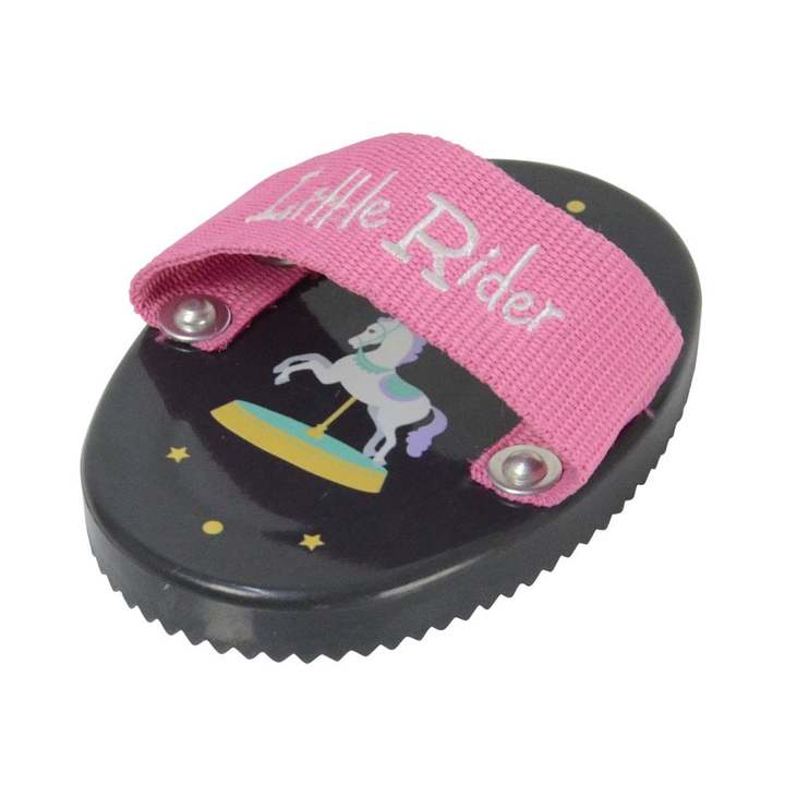 Little Rider Merry Go Round Grey & Pink Curry Comb for Horses