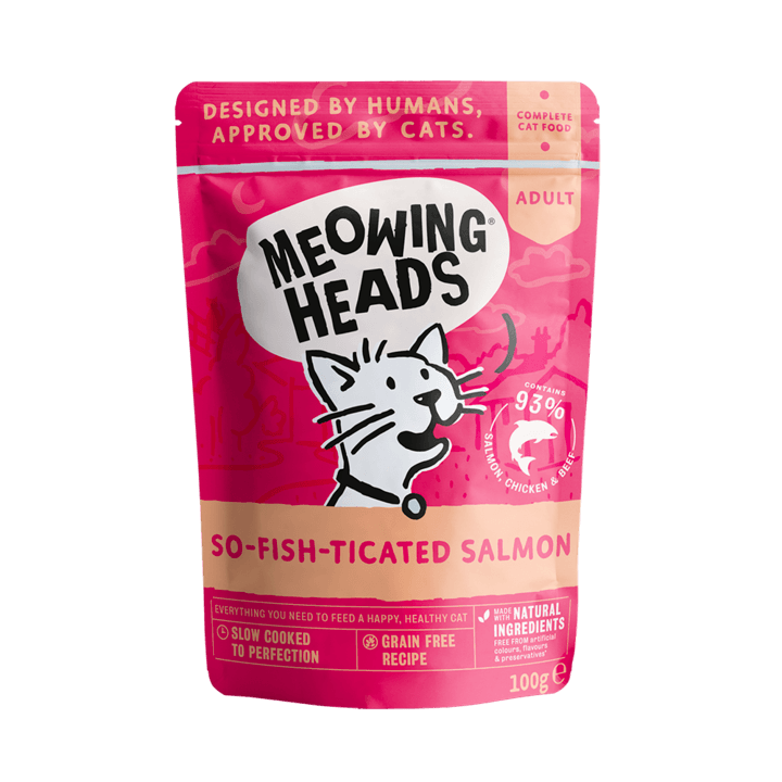 Meowing Heads So-fish-ticated Salmon Cat Food Pouches