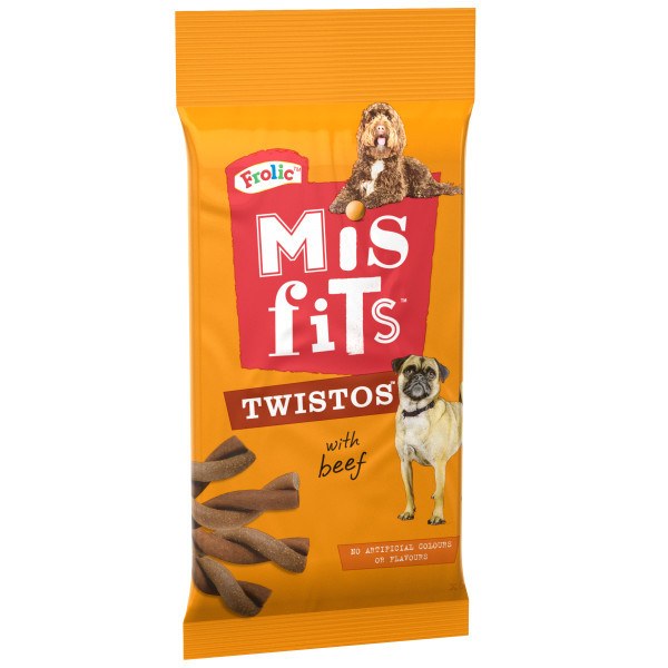 Misfits Twistos Dog Treats with Beef