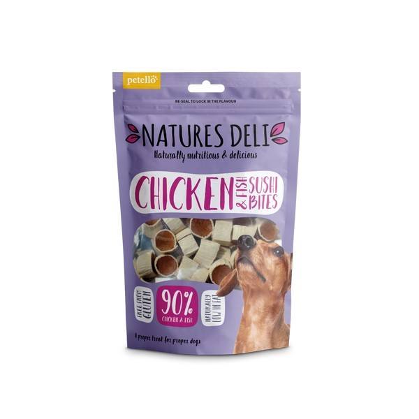 Natures Deli Chicken and Fish Sushi Bites Dog Treats