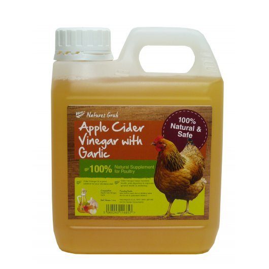 Natures Grub Organic Cider Vinegar With Garlic for Poultry