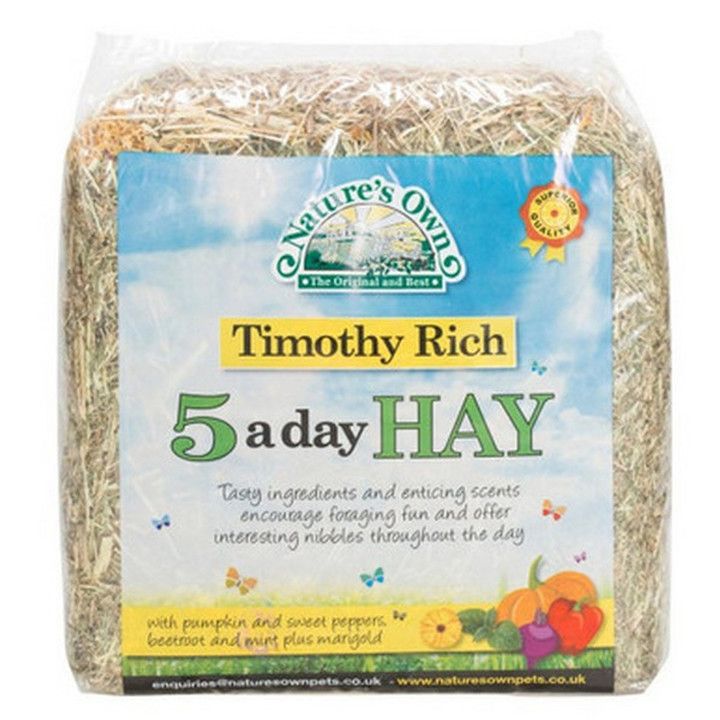 Nature's Own Timothy Rich 5-a-Day Hay for Small Animals