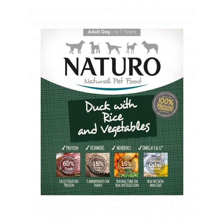 Naturo Duck & Rice With Veg Tray Adult Dog Food