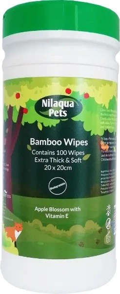 Nilaqua Biodegradable Bamboo Pet Wipes for Dogs