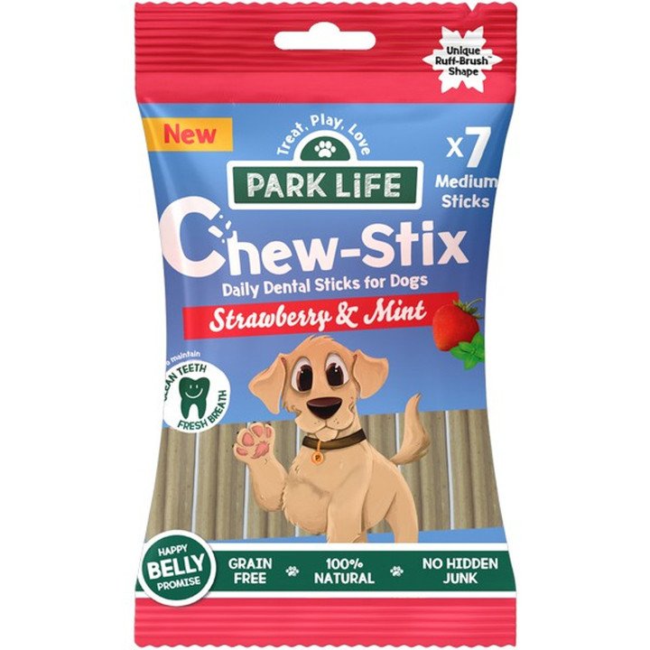 Park Life Chew-Stix Strawberry & Mint for Dogs