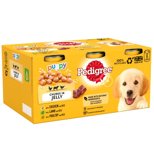Pedigree Mixed Selection in Jelly Puppy Tins