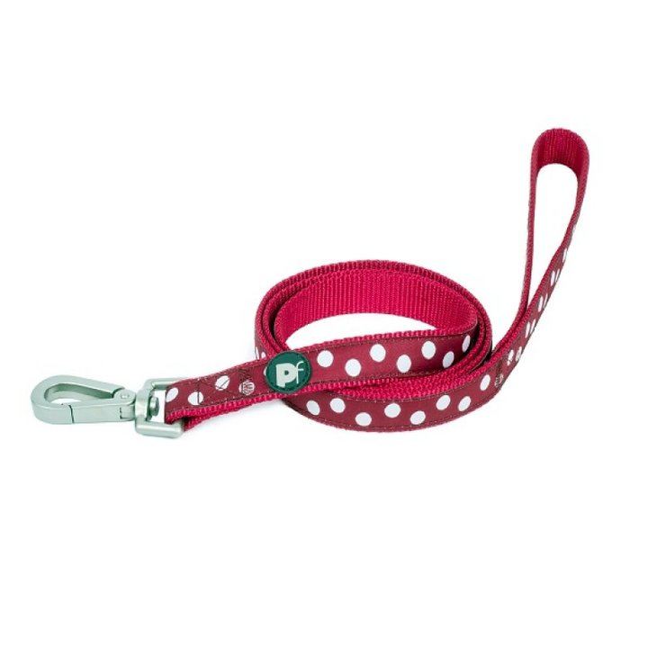 Petface Cherry/White Dots Dog Lead