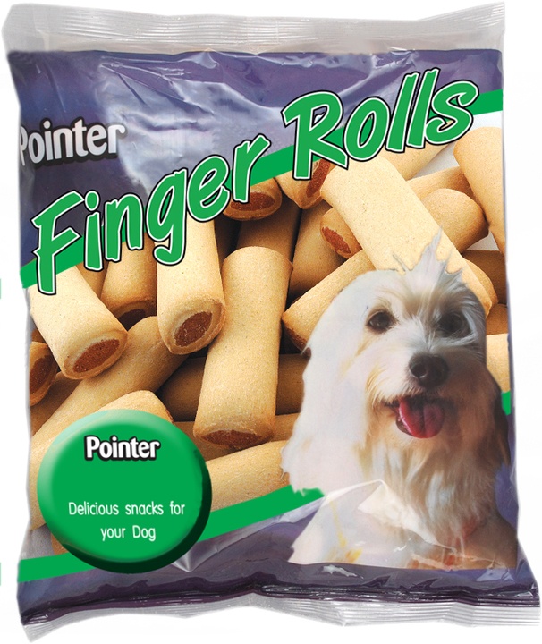 Pointer Finger Roll Biscuit Dog Treats