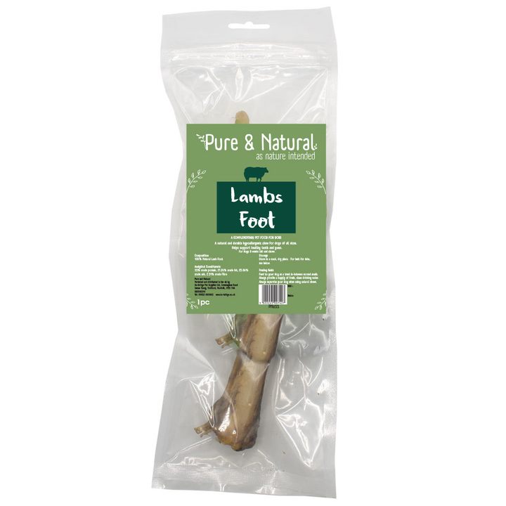 Pure & Natural Lamb Foot Natural for Dogs