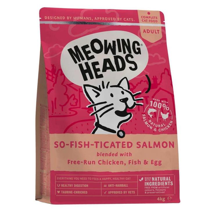 Meowing Heads So-Fish-Ticated Salmon Adult Cat Dry Food