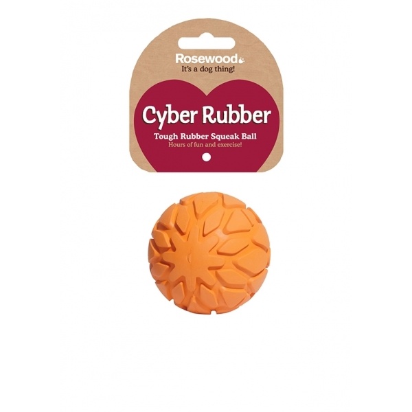 Rosewood Cyber Rubber Squeak Ball