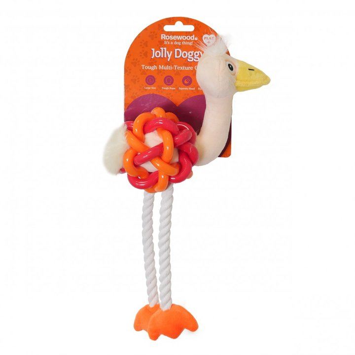 Rosewood Jolly Doggy Ostrich Dog Toy