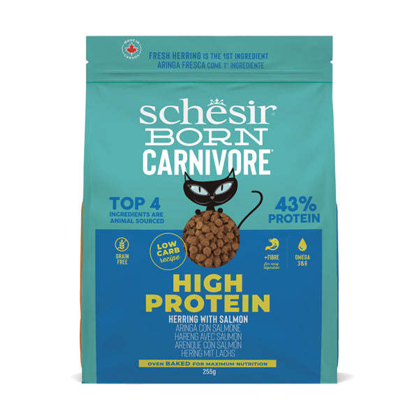 Schesir Dry Adult Cat Food Born Carnivore Herring & Salmon