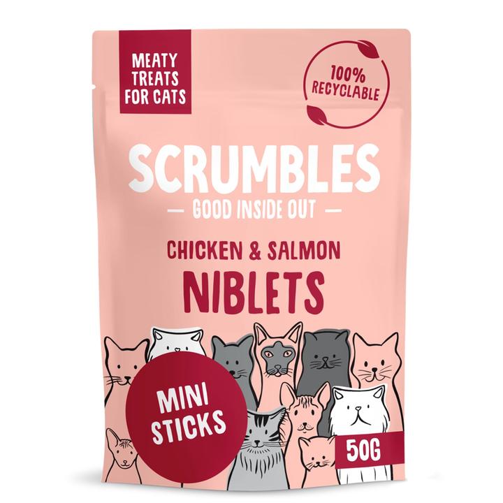 Scrumbles Chicken & Salmon Niblets Stick Cat Treats