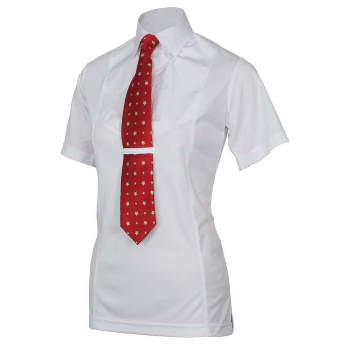 Shires Aubrion Short Sleeve Tie Shirt White