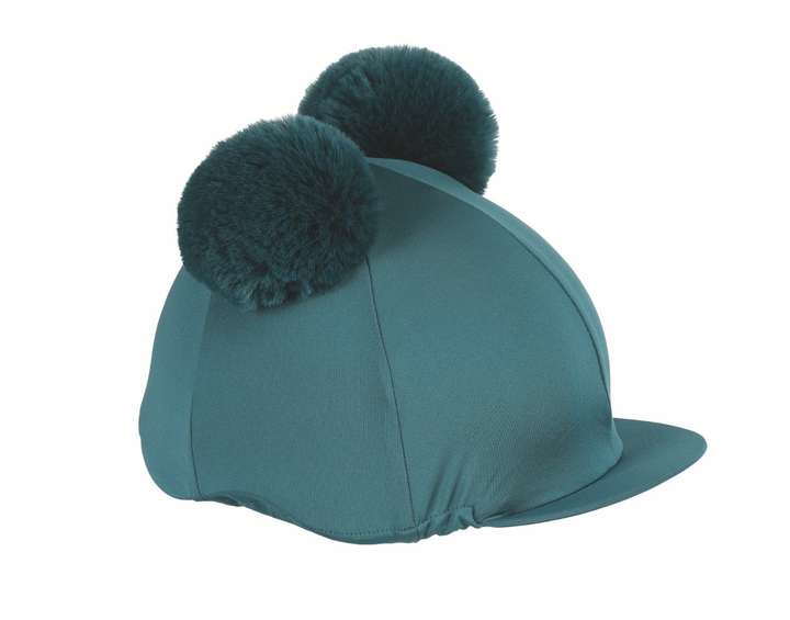 Shires Double Pom Pom Hat Cover Green
