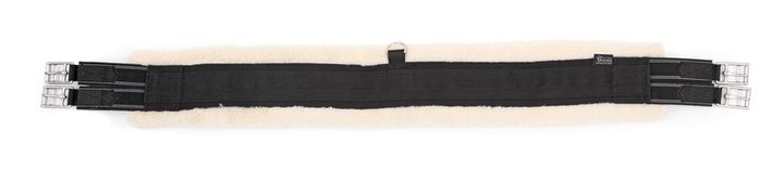 Shires Fleece Lined Girth - Elastic Black