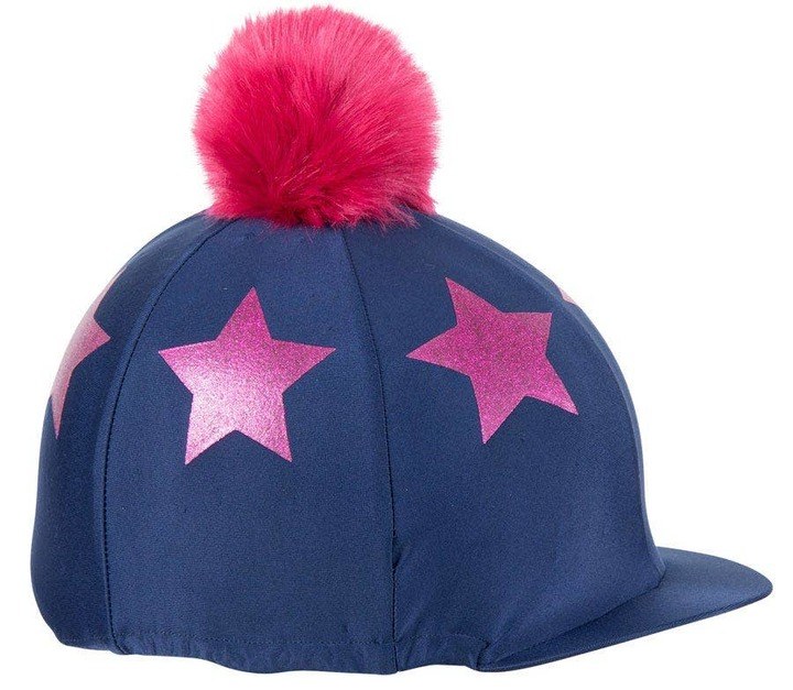 Shires Glitter Star Hat Cover Navy