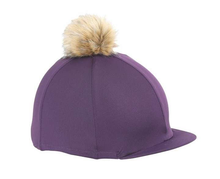Shires Pom Pom Hat Cover Plum