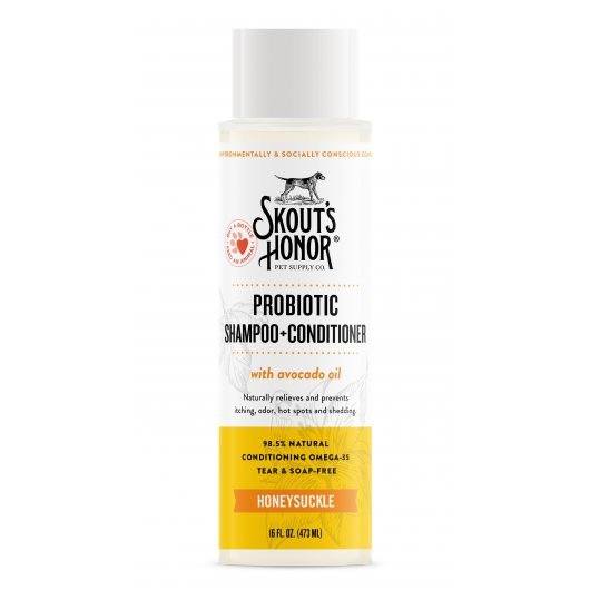 Skout's Honor Probiotic Shampoo Plus Conditioner Honeysuckle For Dogs