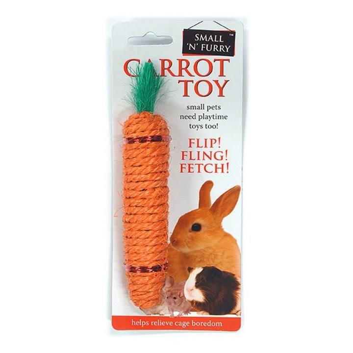 Small 'N' Furry Sisal Carrot Small Animal Toy