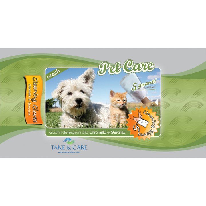 Take&Care Pet Care Wash Cleaning Gloves