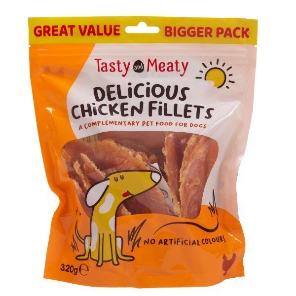 Tasty & Meaty Chewy Chicken Fillets Dog Treats