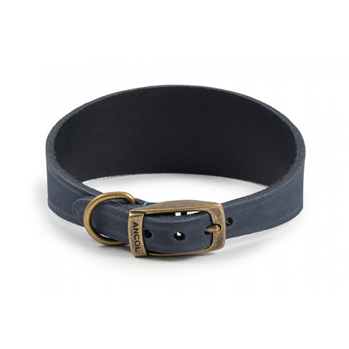 Ancol Timberwolf Blue Leather Whippet Collar