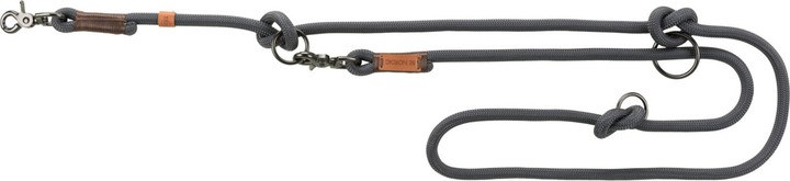Trixie BE NORDIC Adjustable Leash for Dogs Dark Grey/Brown