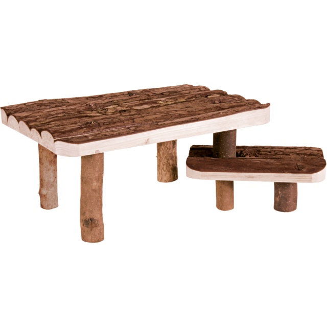 Trixie Shelter and Platform Bark Wood with Steps for Small Animals