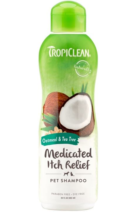 TropiClean Oatmeal & Tea Tree Medicated Itch Relief Pet Shampoo