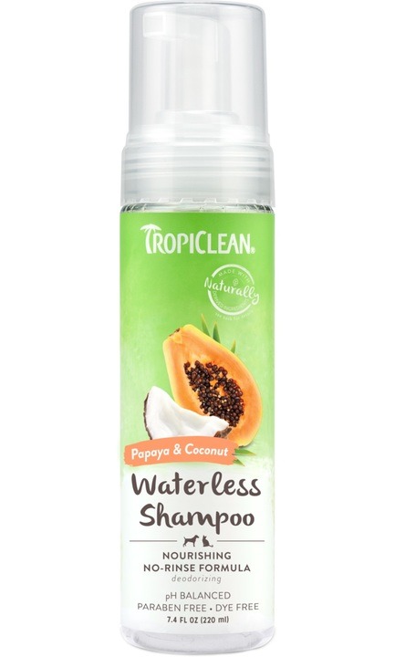 TropiClean Waterless Papaya & Coconut Pet Shampoo