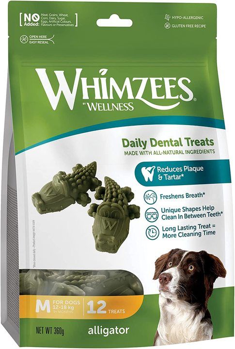 Whimzees Medium Alligator Dental Dog Chew