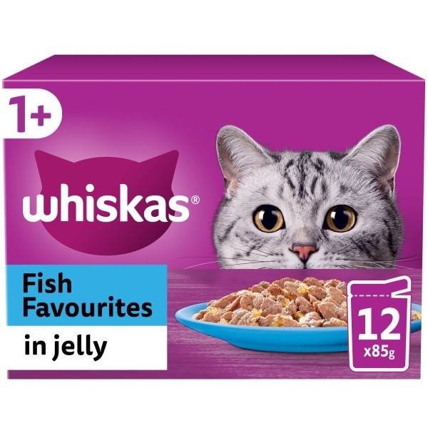 Whiskas 1+ Cat Pouches Fish Favourites in Jelly
