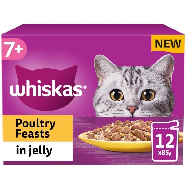 Whiskas 7+ Cat Pouches Poultry Feasts in Jelly