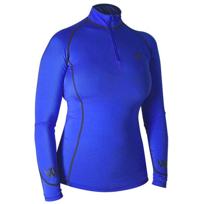Woof Wear Ladies Performance Riding Shirt Electric Blue