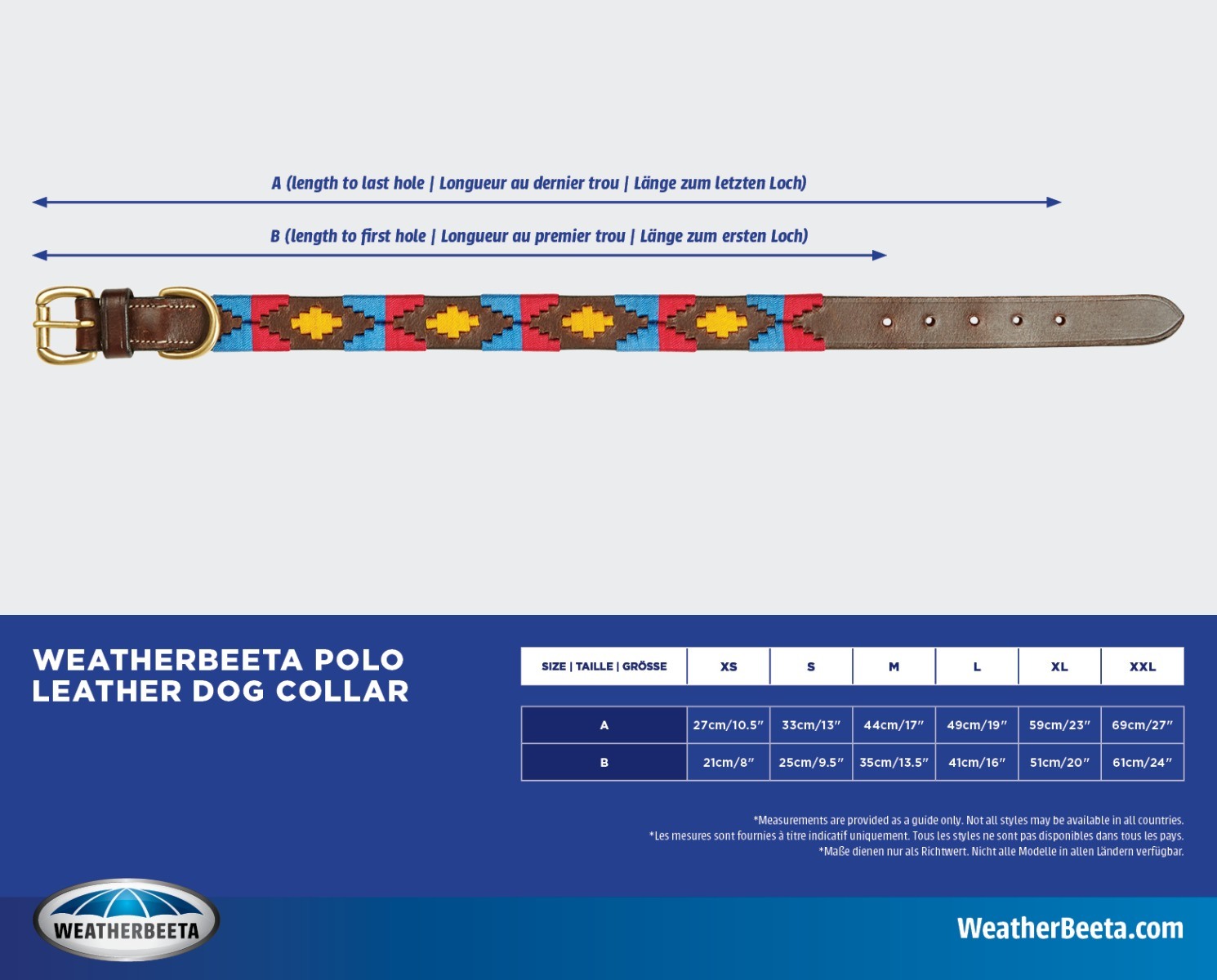 WeatherBeeta Polo Leather Dog Collar