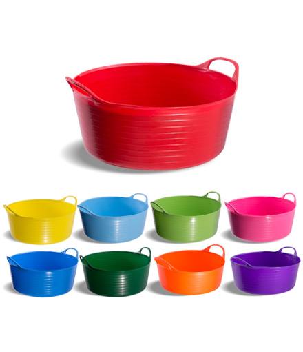 Range Of Colours Tubtrug Flexible 15 Litre Small Shallow Bucket 