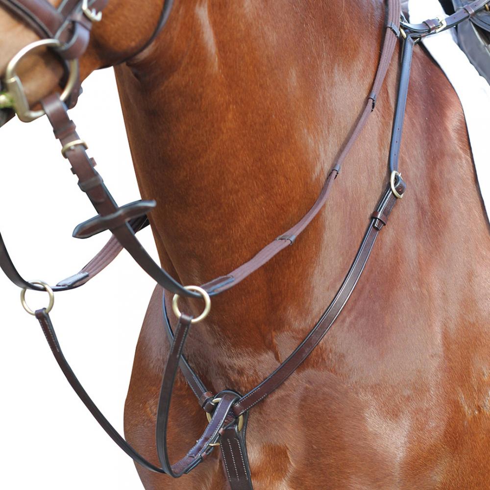 Heritage Leather English Hunting Breastplate with Running Martingale Attachment 